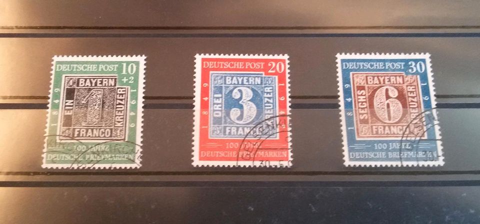 Schwarzer Einser 2x Bayern Nr.1,2,4 1949 - 2 Sätze in Kamp-Lintfort