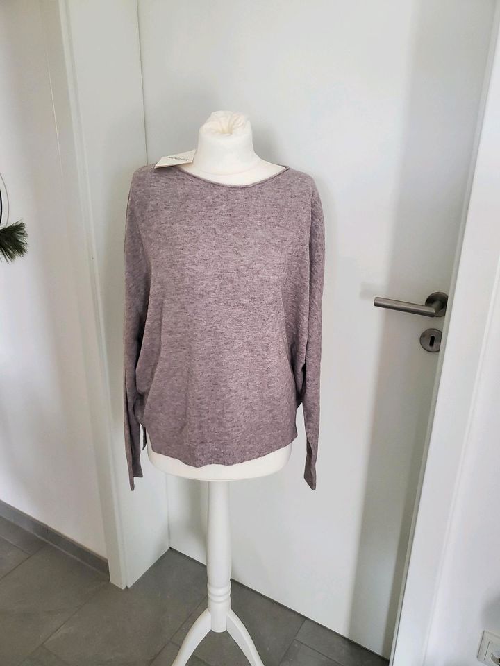 Mainglück Pullover Rundhals taupe oversize in Rimpar