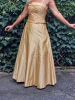 Abendkleid/Ballkleid 3-teilig aus goldener Seide Gr.38 Stuttgart - Stuttgart-West Vorschau