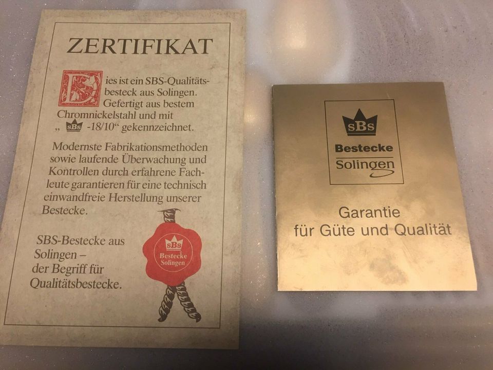 SBS Besteck Solingen 70 tlg 23/24Karat hartvergoldet "Wien" in Hamburg
