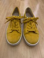GABOR Damen Sneaker aus Leder mit Plateausohle Senfgelb Gr. 8 Nordrhein-Westfalen - Erkrath Vorschau