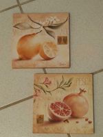 2 dekorative Bilder für Küche, Esszimmer (Zitrone, Granatapfel) Bayern - Dorfen Vorschau