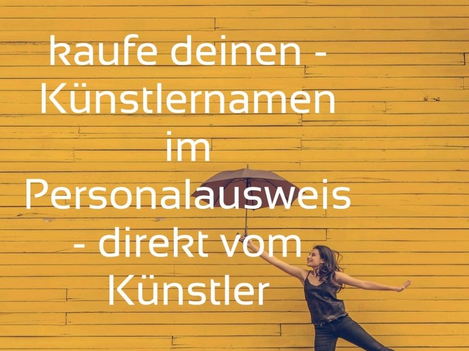 Künstlernamen im Personalausweis - kaufe hier Ich zeige dir wie! in Berlin