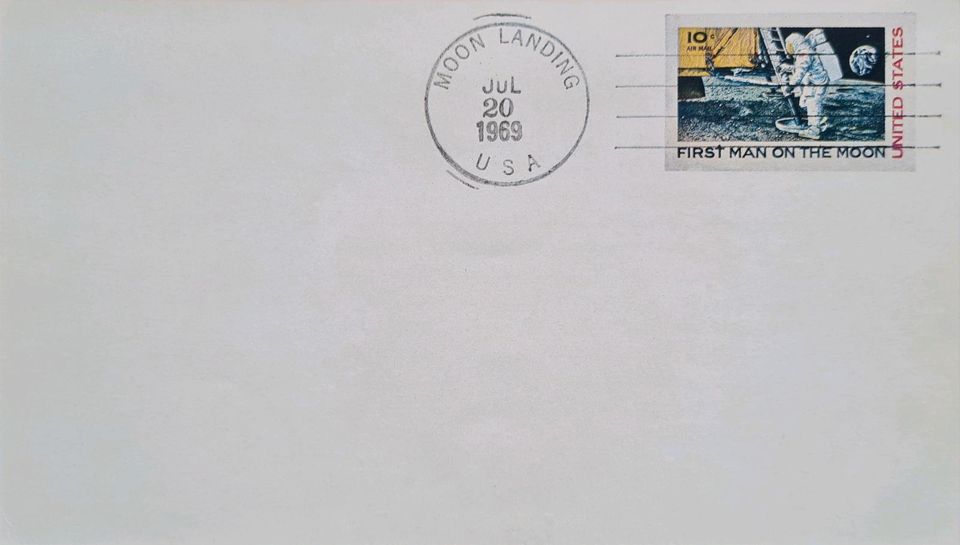FIRST MAN ON THE MOON Ersttagsbrief USA 1969 Mondlandung in Berlin
