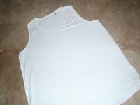 Ulla Popken Damen Shirt ärmellos Weiß mit Schlitz Gr. 50/52 Brandenburg - Nauen Vorschau