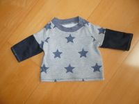 DIY Sweat-Pulli / Sweatshirt grau blau Sterne 3-9 Mon. Gr. 68/74 Duisburg - Hamborn Vorschau