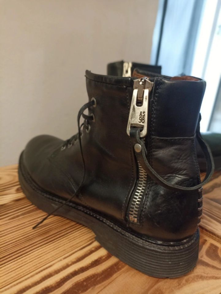 A.s.98 leder Stiefel boots for men. Punk black style in Augsburg