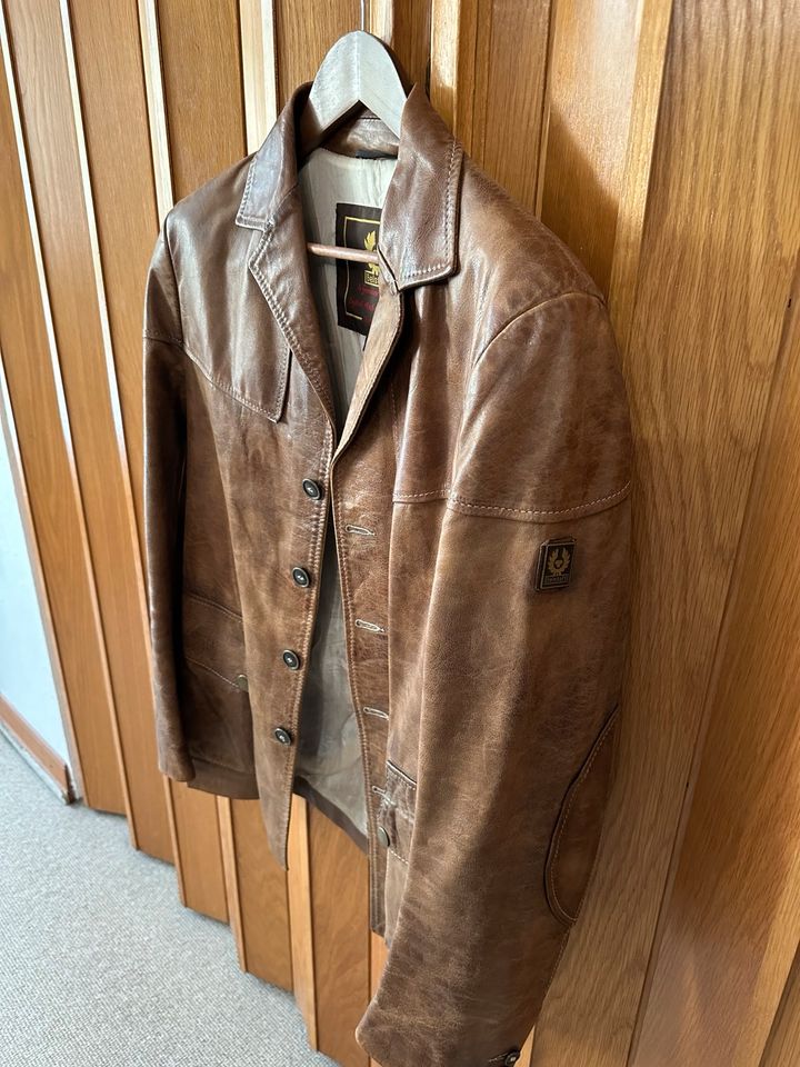 Belstaff Jacke Lederjacke Herren braun Gr. L  M Gold Label (B52) in München