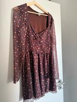 H&M Mesh Kleid Braun Blumen Langarm Gr M Sachsen - Glauchau Vorschau
