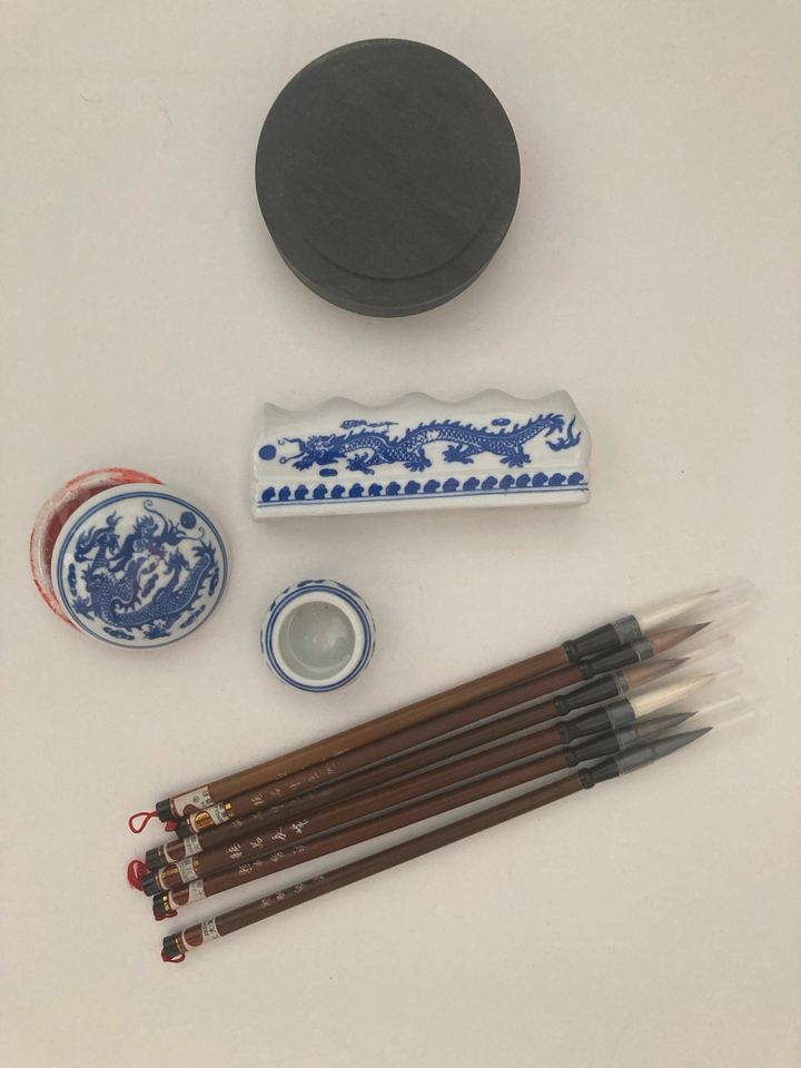 Mal Set China Chinesisch Neu Pinsel Farbe Keramik Drache in Berlin
