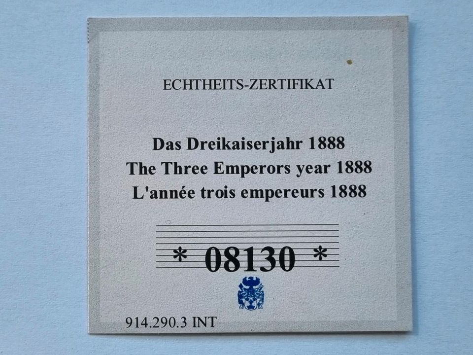 Gigantenprägung Medaille "Das Dreikaiserjahr 1888" - limitiert in Braunschweig