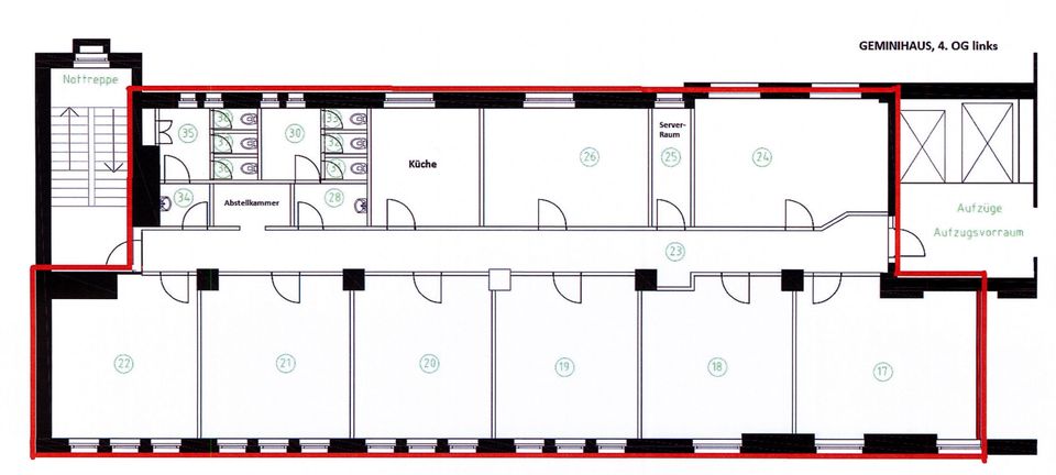 Flexible, helle Bürofläche (336 qm): 8 Büroräume an der innenstadtnahen Hanauer Ldstr. in Frankfurt am Main