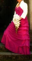 Extravagantes Brautkleid in pink mit Perlen bestickt (Gr.46) Rheinland-Pfalz - Grünstadt Vorschau