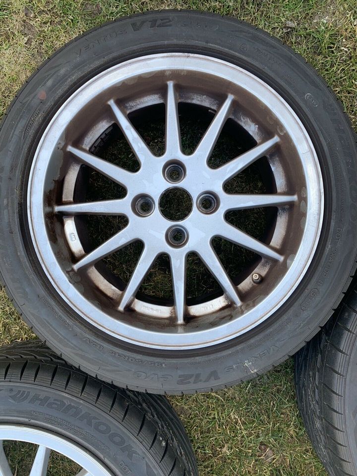 Alufelgen RH 4x100 7J ET13 15" Zoll  BMW E30 w7513 in Kolkwitz