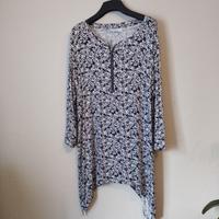 Tunika/Shirt Langarm Viscose dunkelblau/beige Gr. 44 Nordrhein-Westfalen - Swisttal Vorschau
