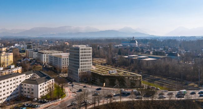 Lokhöfe: im 10-stöckigen Business Tower entstehen einzigartige Neubau-Büros am Rosenheimer Hbf! in Rosenheim