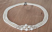 Wunderschöne echte Perlenkette  mit Steine 925 Silber verschluss Hessen - Kassel Vorschau