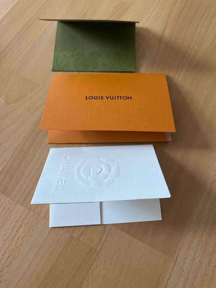 Karten Papierhalter Umschlag Etui Gucci LV Chanel in Bamberg