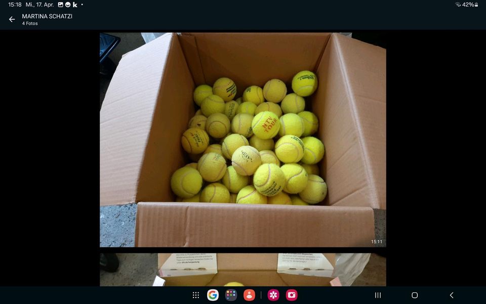 100 gebrauchte Tennisbälle in Klixbüll