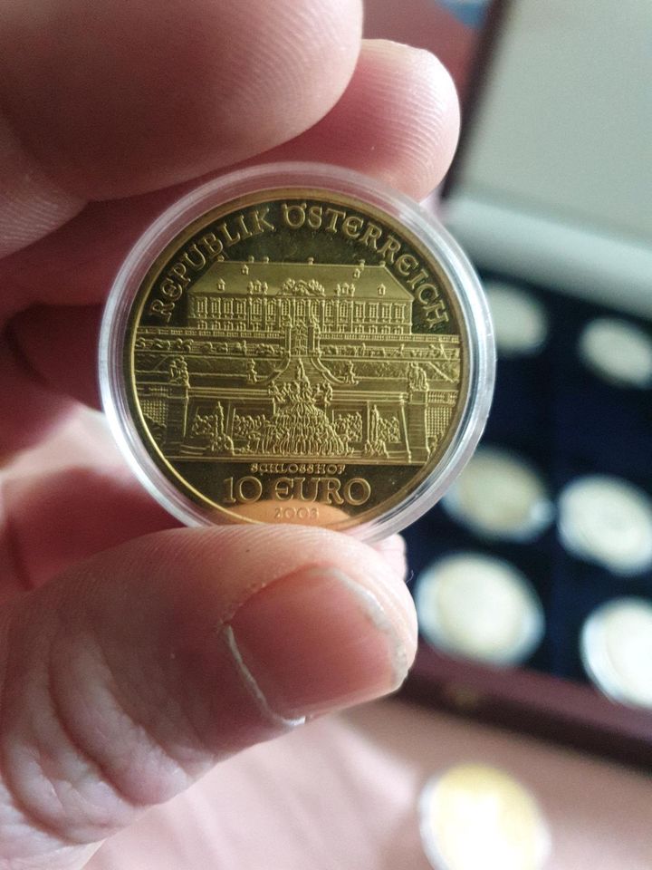 Verschiedene gold gedenkmünzen in Kempten