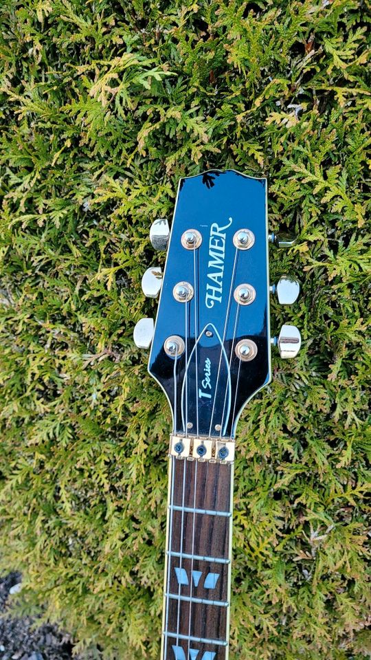 Hamer Monaco Gibson schwarz Floyd Rose Seymour Duncans SH4+1 in Bornheim