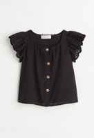 Bluse mit Butterfly Ärmel H&M Gr. 104 Shirt schwarz neuwertig Niedersachsen - Achim Vorschau