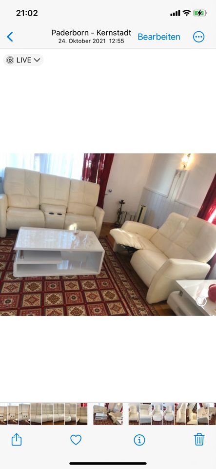 Leder Couch sofaSitzgarnitur 1+2er+2er + Kinosofa in Paderborn