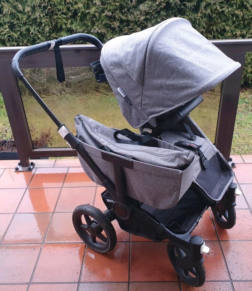 Bugaboo Donkey 3 Geschwisterkinderwagen Grau Melange schwarz in Kremmen