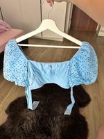 Hellblaues Crop top mit schleife hinten Asos Baden-Württemberg - Ludwigsburg Vorschau