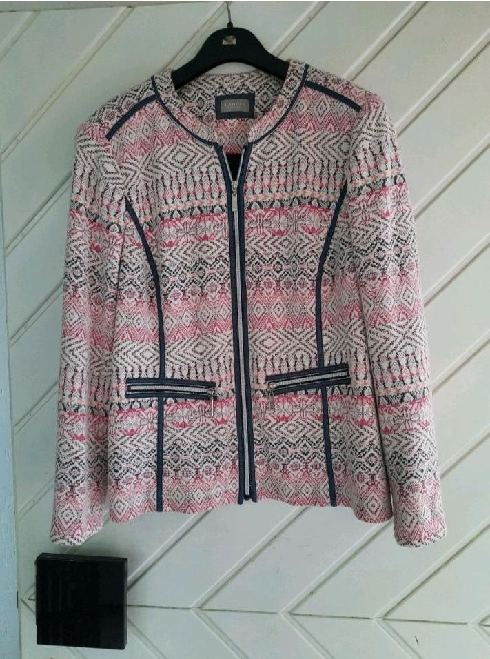 Canda Blazer,Blazerjacke, Gr.48,Creme-rosa-blau in Voerde (Niederrhein)