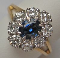 Queen Brillant Ring 750 Gold Safir Saphir Diamant Brillanten 6455 Bayern - Lichtenberg (Oberfranken) Vorschau