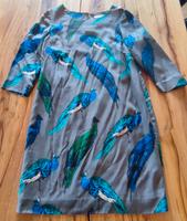 Boden-Kleid Gr. 36L grau-bunt-blau-Pfauenmuster Hessen - Hünfeld Vorschau