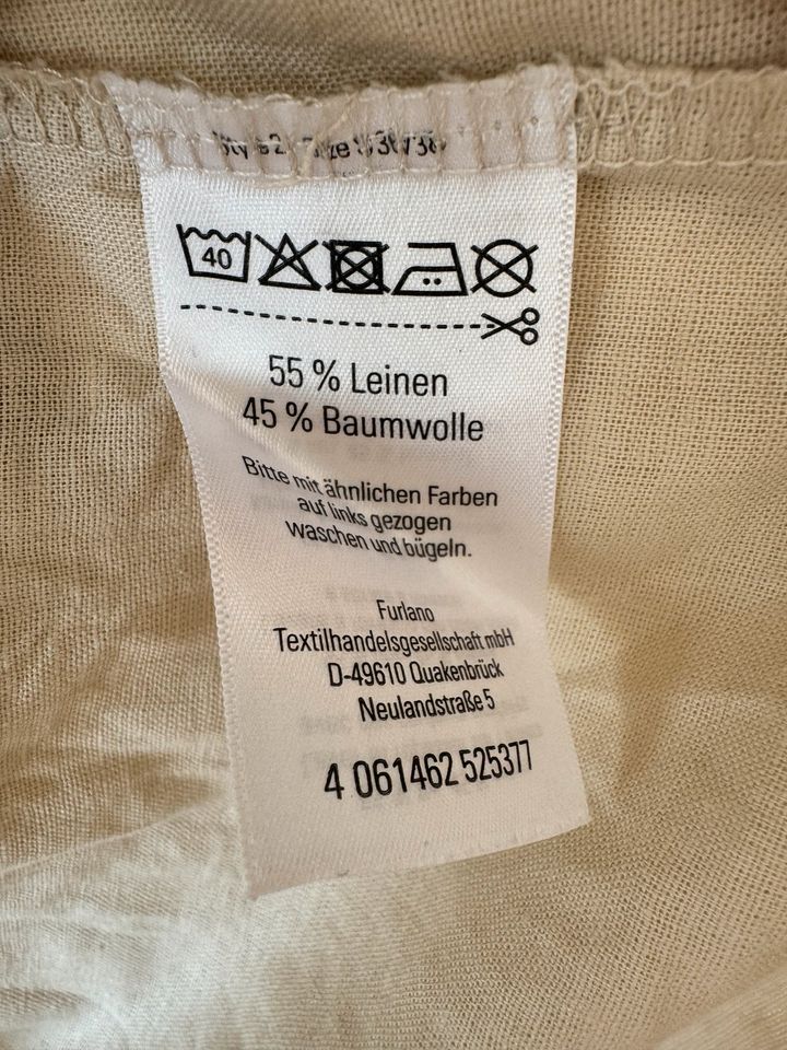 ✨ Blue Motion Leinenkleid Sommerkleid ✨ 36 38 S • Beige • Neu in Köln