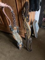 2x Gecko Afrika Spiegel Holz Deko Vintage Hippie Niedersachsen - Asendorf (bei Bruchhausen-Vilsen) Vorschau