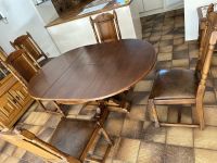 Esstisch mit 6 Stühlen und Fliesentisch schönes dunkles Holz Niedersachsen - Isernhagen Vorschau