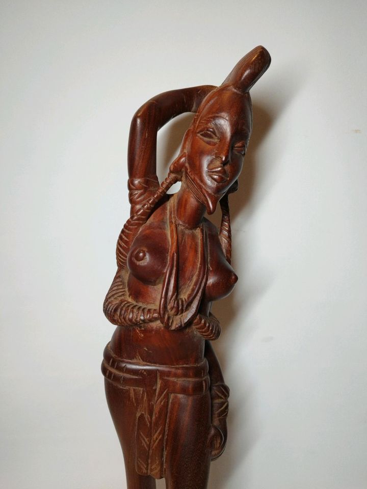 Holzfigur der Baule elfenbeinküste Frau 63 cm in Hanau