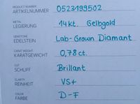 Creolen aus 14 Karat Gelbgold mit Diamanten Nordrhein-Westfalen - Ratingen Vorschau