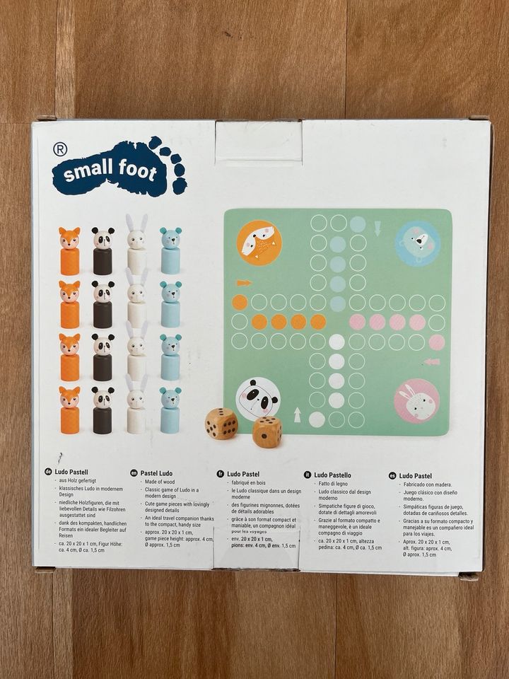 Small Foot Ludo Pastell aus Holz, Gesellschaftsspiel ab 3 Jahren in Hamburg