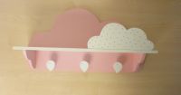 Garderobe Kinder Wolkendesign mit 3 Kleiderhaken und Ablage rosa Rheinland-Pfalz - Heltersberg Vorschau