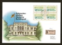 Bund 1989 Wertbrief FDC ATM Ergänzungswerte BRD Post Brief Niedersachsen - Blomberg Vorschau