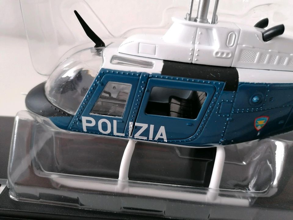 BELL 206 POLIZIA DI STATO mit Vitrine NEU + OVP in Weiterstadt