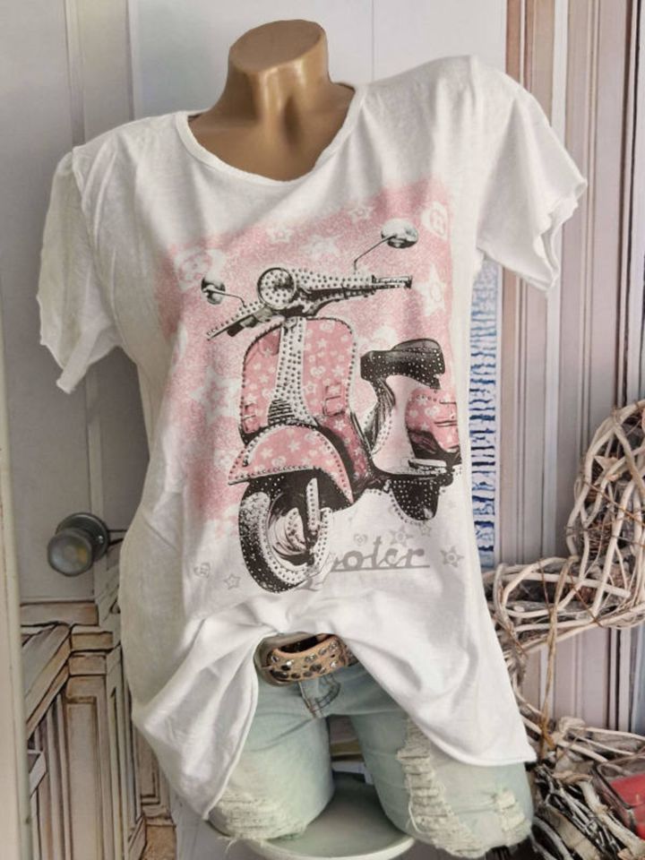 T-Shirt Shirt 36 38 40 42 rosa Roller Italy Kollektion NEU Nieten in Mönchengladbach