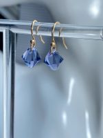 Zierliche Ohrringe 18K vergoldet blaue Swarovski Elements Niedersachsen - Eime Vorschau