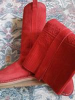 ARCHE❣️STIEFEL ❣️Mega ❣️Leder❣️Rot❣️WOW❣️ Bayern - Teublitz Vorschau