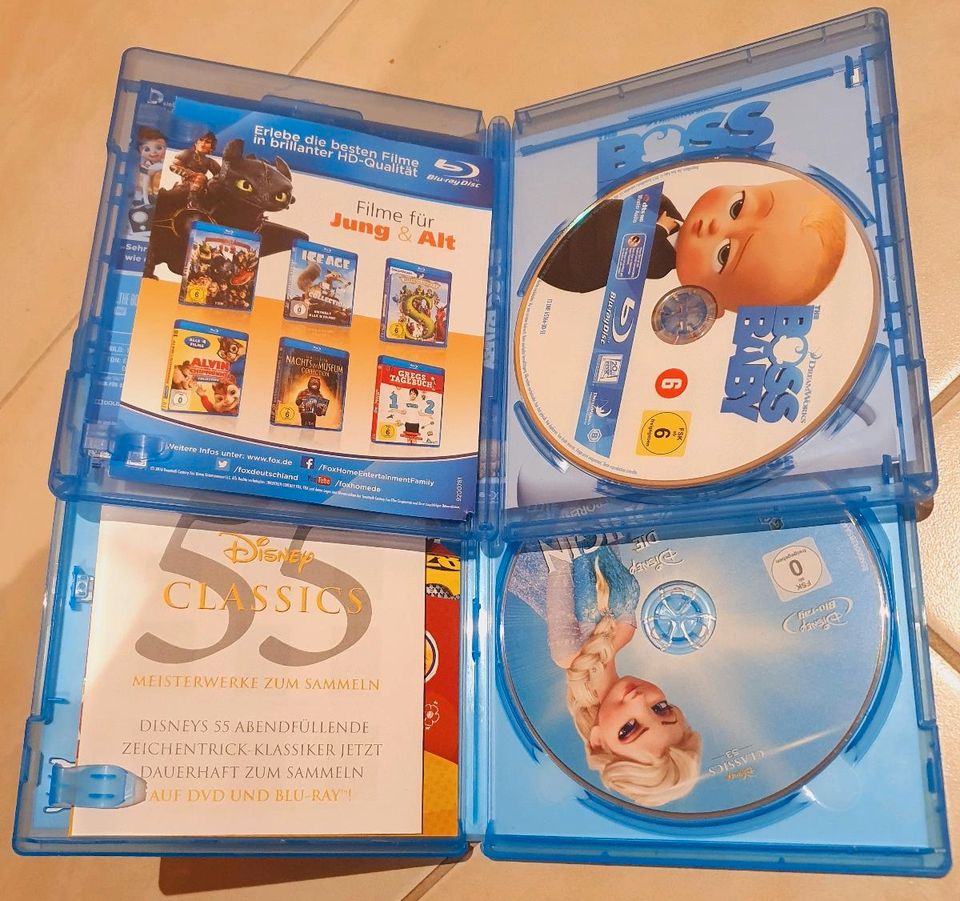 2 Bluray Discs DVDs Die Eiskönigin & Boss Baby in Potsdam