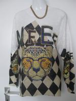 Extravaganter Pullover - Leopard mit Brille + Glitzer - Gr. 40-42 Nordrhein-Westfalen - Lohmar Vorschau