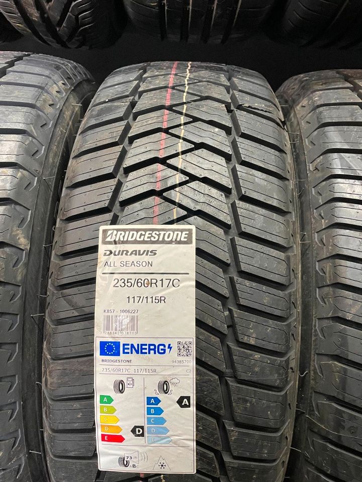 4 neue Allwetterreifen 235 60 R17C 117R Bridgestone DOT 1723 in Euskirchen