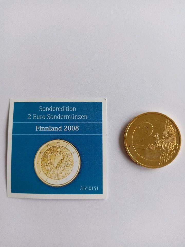 Sonderedition 2 Euro Münze Finnland 2008 in Dresden