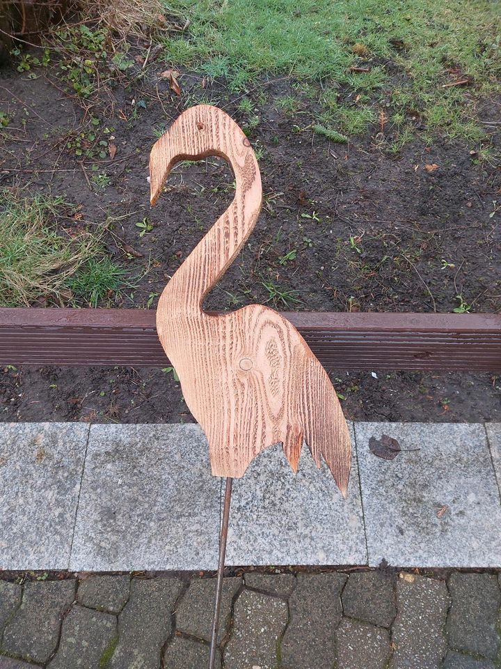 Gartenstecker Reiher / Flamingo in Hemmingstedt