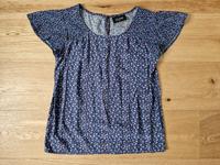 G!na Tunika Shirt dunkelblau mit Blätter-Muster, Größe 36 Brandenburg - Teltow Vorschau